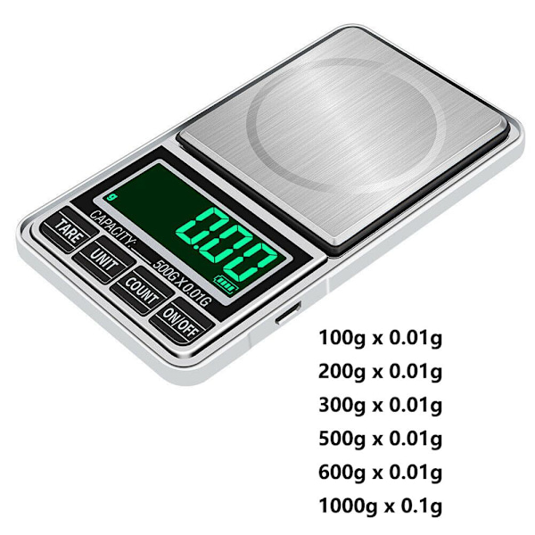 Digital vægt Elektronisk vægt 200G X 0,01G 200G X 0,01G 200g x 0.01g