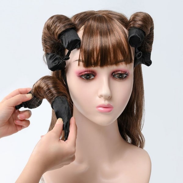 6st Lazy Curling Wand Foam Curling Magic SVART Black