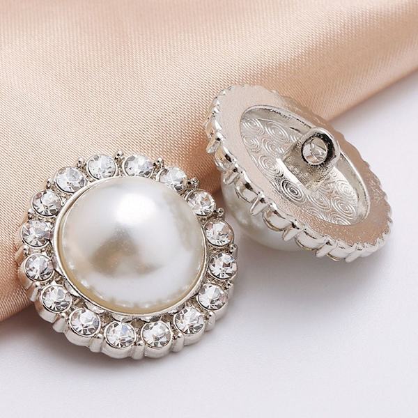 10 kpl Pearl Vaatteet Napit Paidan napit HOPEAA 20MM silver 20MM