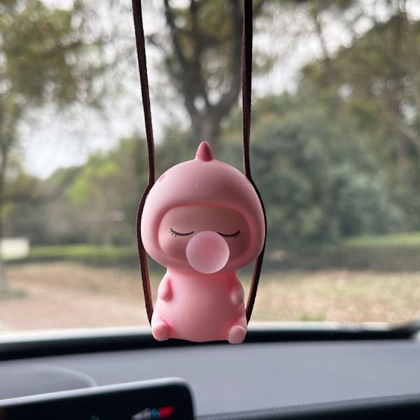 Swing Dinosaur-Man Pendant Bil Backspegelprydnad ROSA A A Pink A-A