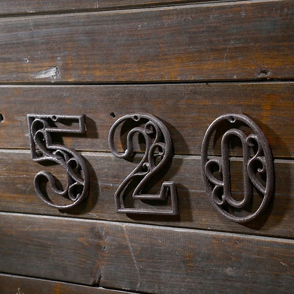 Jernstøbte numre Dørnummer Smedejernstal 2