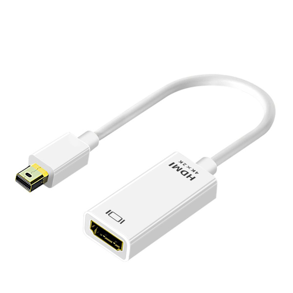 Mini DP-HDMI-sovitin Displayport-muunninkaapeli VALKOINEN White