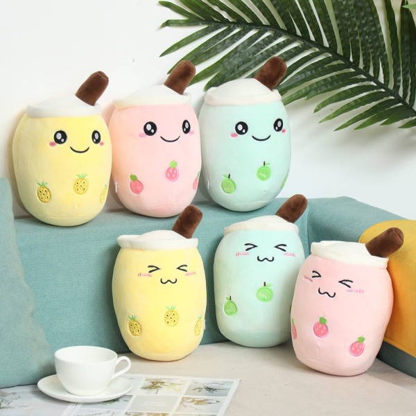 Bubble Tea Cup Muotoiltu tyyny Maitoteekuvio MANSIKA 2 2 strawberry 2-2