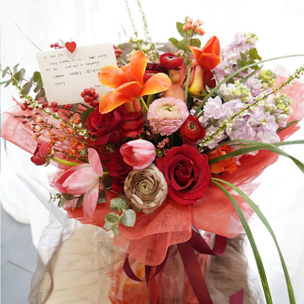 30 ark/pakke Blomsterinnpakningspapir Blomsteremballasje RØD red