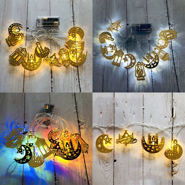 1,65m 10LED LED String Light Ramadan Lantern FÄRGRIK FÄRGRIK colorful