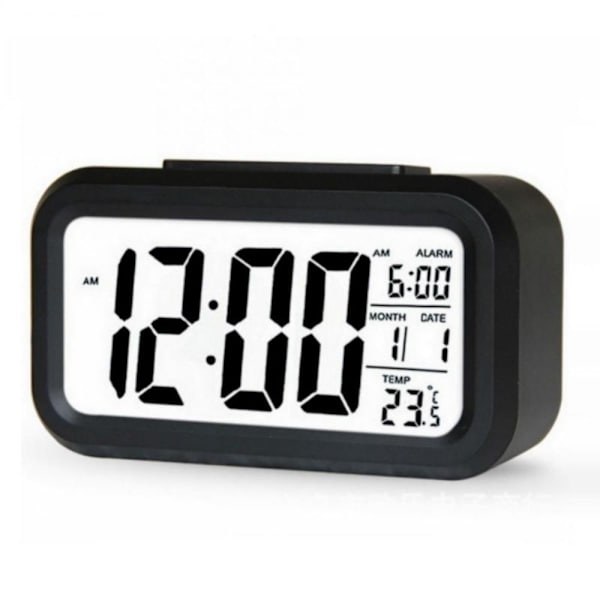 Alarmknapp Klocka Desktopklocka SVART Black