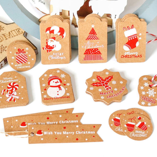 50 kpl Christmas Tag Ripustettavat Tagit 1 1