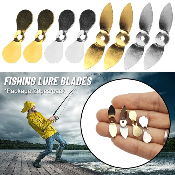 Fluepropel Spin Fishing Lure Blades SØLV EN STIL EN STIL silver A Style-A Style
