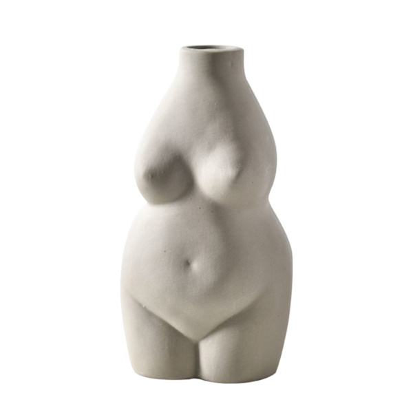 Vase Naken Kvinnekropp HVIT white