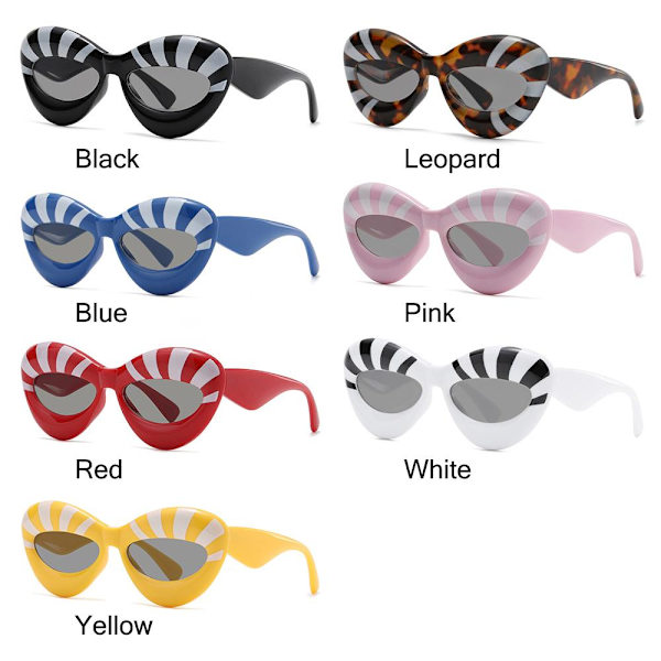 Sexede læbe solbriller Cat Eye solbriller LEOPARD Leopard