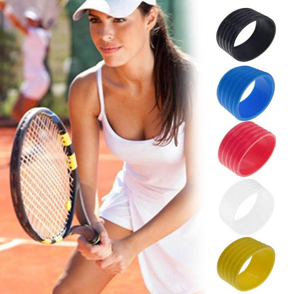 10ST Tätande silikonring tennisracket VIT white