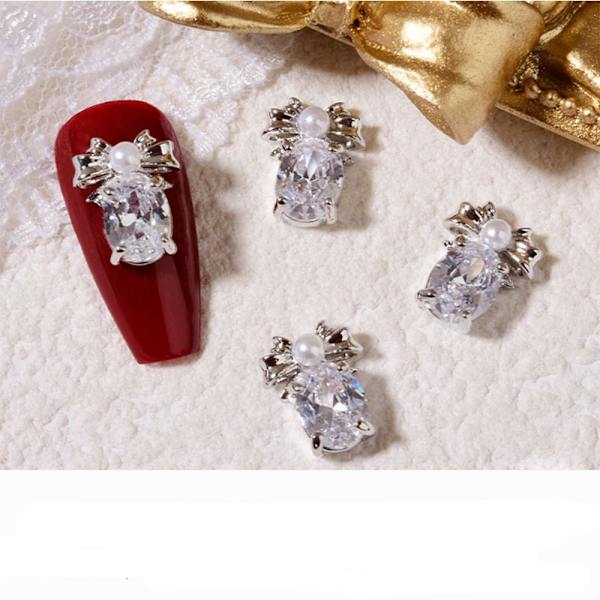 Nail Art Diamond Bear Bow 8 8 8