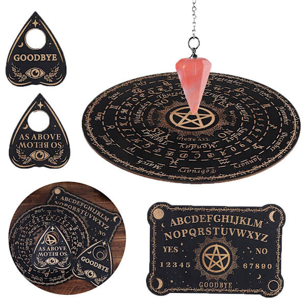 Pendel Dowsing Divination Board Sett Wooden Carven Board STIL Style A