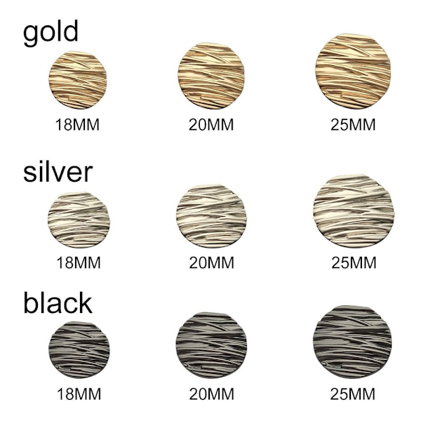 Tøj Knapper Skjorte Knapper SORT 25MM black 25MM