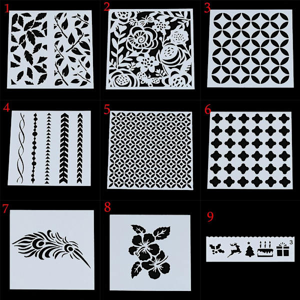 Fremstilling af stencil-scrapbogskort 1 1