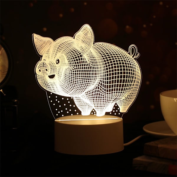 3D LED-ljus Diamantring 4 4 4