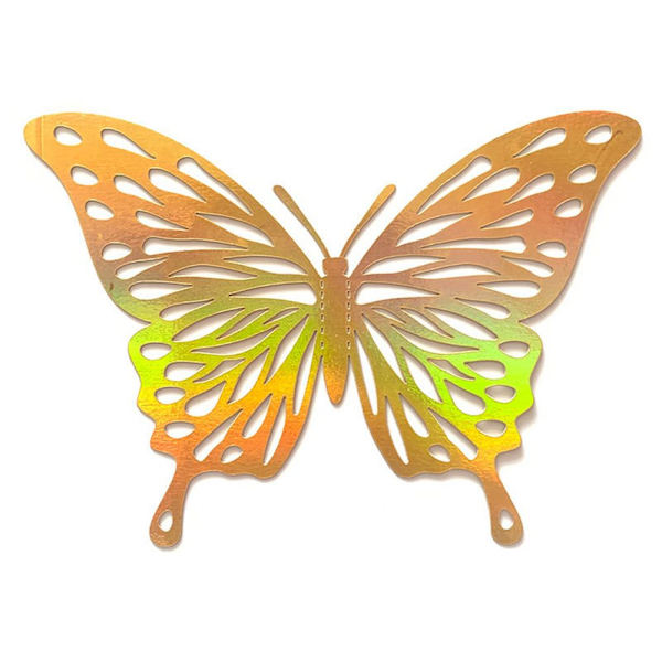 12 kpl / Set 3D Butterfly Tarrat Seinätarrat GOLD BB gold B-B