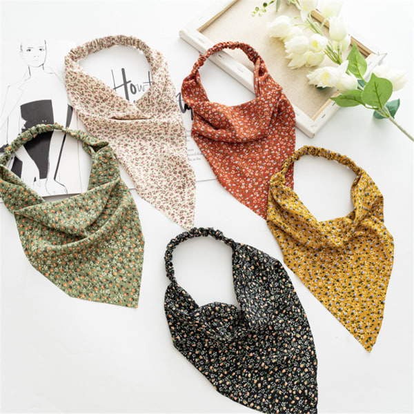 Blomstertrykk Bandanas Hårskjerf C-05 C-05
