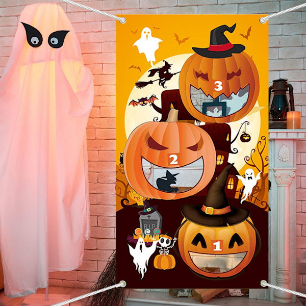 Halloween Pumpkin Throwing Game Spil Bean Bags Safe Tossing Pumpkin