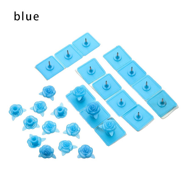 14 stk/pose Skjermdør Sticky Spenne Vindugardin Fast Verktøy blue