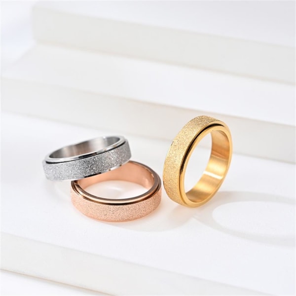 Bliver matfarvet ringbåndsring ROSE GULD 7 rose gold 7