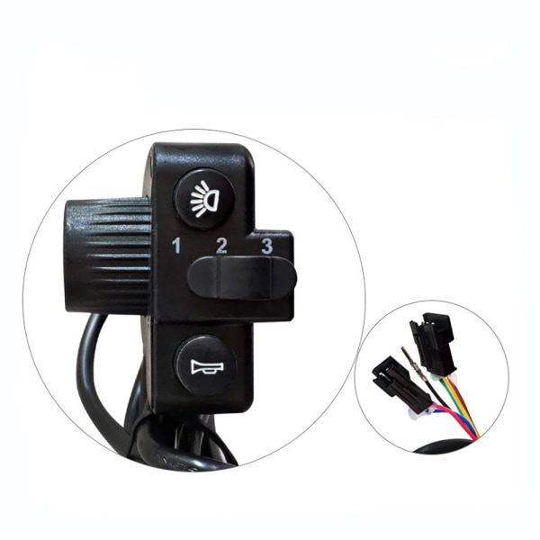 E-sykkel 3-i-1-bryter tre gir Speed Shift-lyshorn