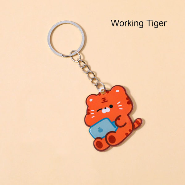 Tiger Nyckelring Väska Hänghänge ARBETA TIGER ARBETA TIGER Working Tiger