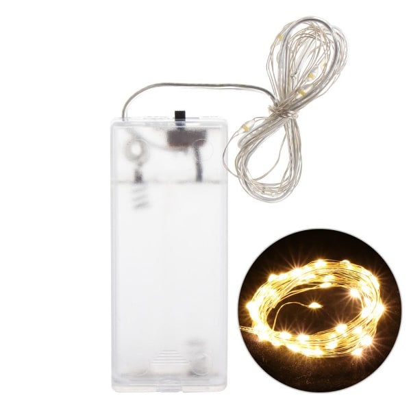 10/20/30/50 LED Fairy String Lights Wire Kobber WARM WHITE 20 warm white 20 LED 2m