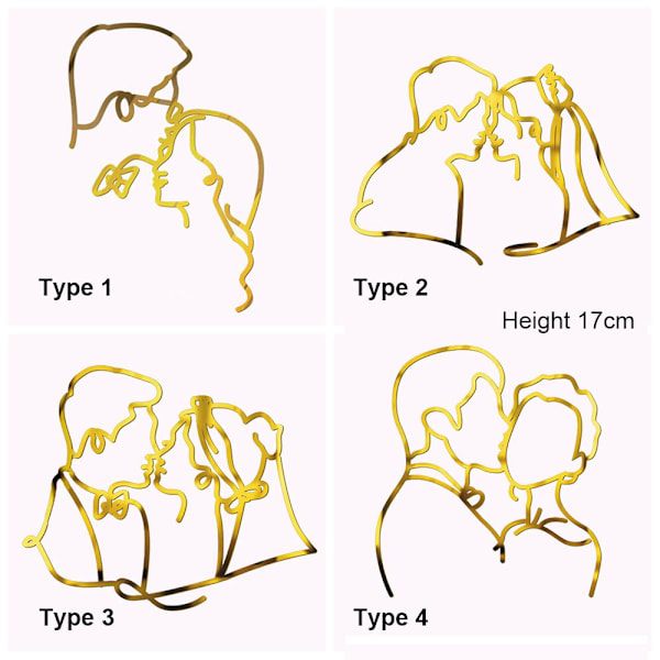 Cake Toppers Abstract Lovers TYYPPI 1 TYYPPI 1 Type 1