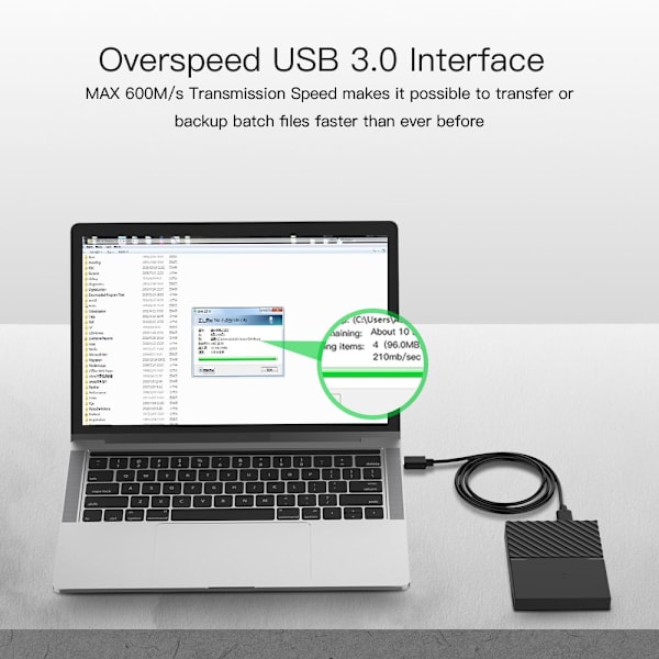 USB 3.0 til Micro B-kabel dataledning 1,5M 1.5m