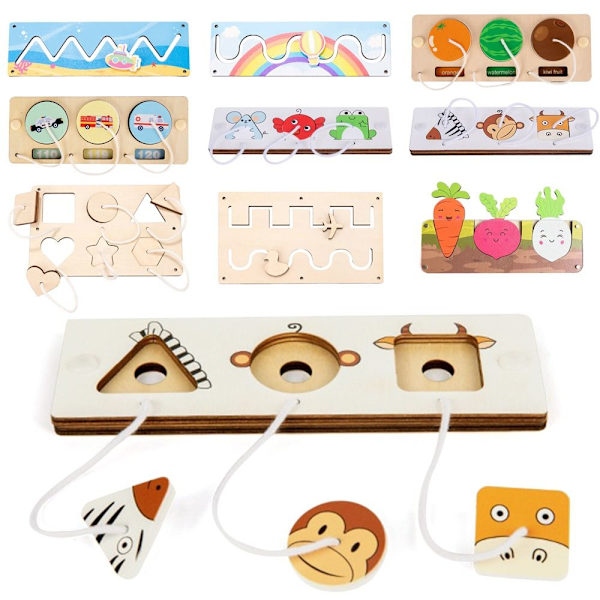 Baby Busy Board Träleksak 3 3 3