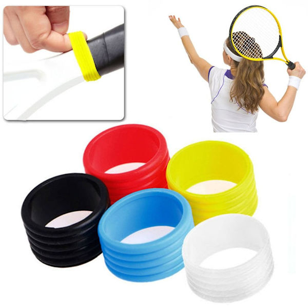 10ST Tätande silikonring tennisracket VIT white