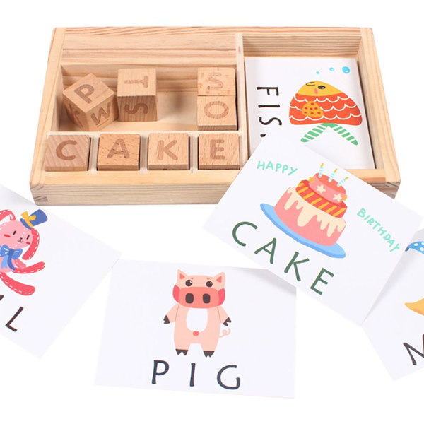 Word Spelling Blocks Jigsaw Board opetuslelu