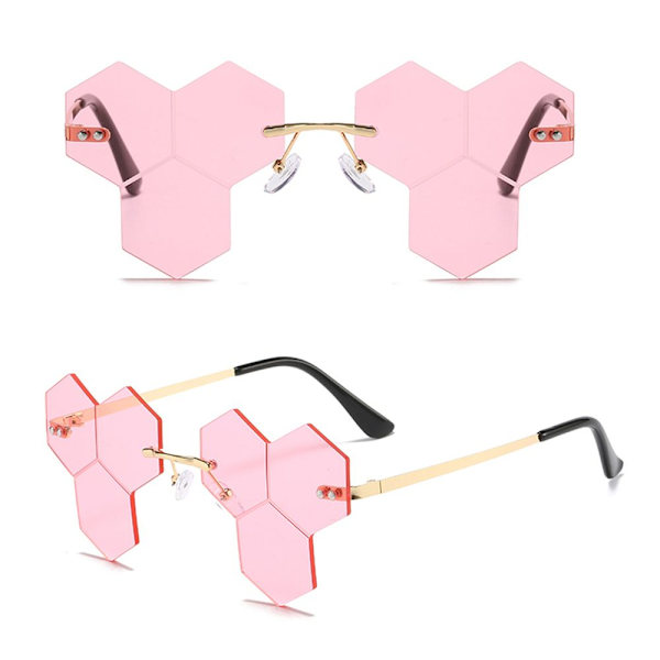 Polygon solbriller Innfestede solbriller ROSA Pink