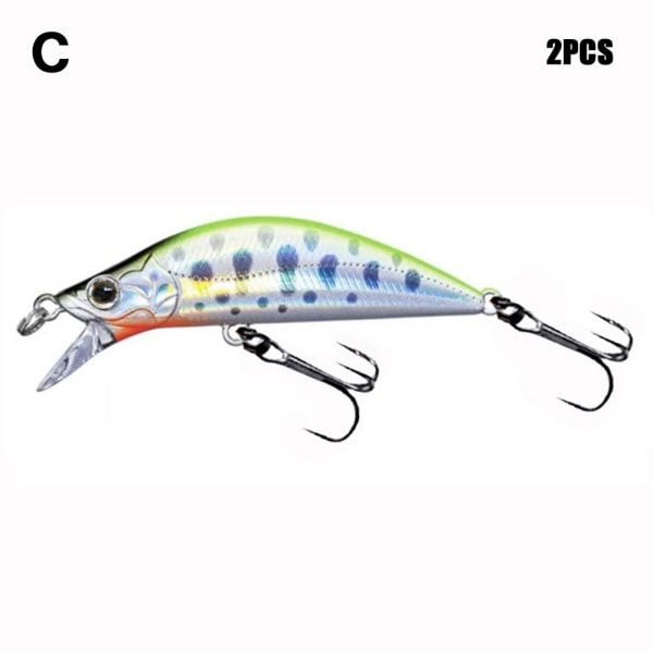 2st Sjunkande Minnow Baits Fiskkrokar C C C