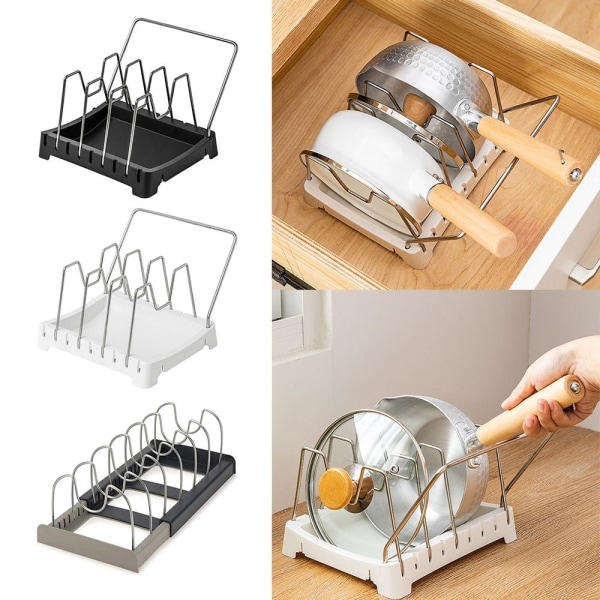 Köksförvaringsställ Hackblock Gryta Lock Rack C C C