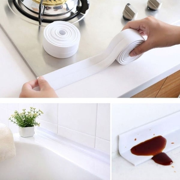 Forseglingstape Kjøkkenhjørne Vanntett HVIT 3.2MX3.8CM white 3.2mx3.8cm