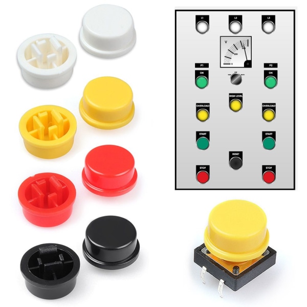 100 STK A24 Keycap Knap Switch Cap GUL 100 STK 100 STK Yellow 100PCS-100PCS
