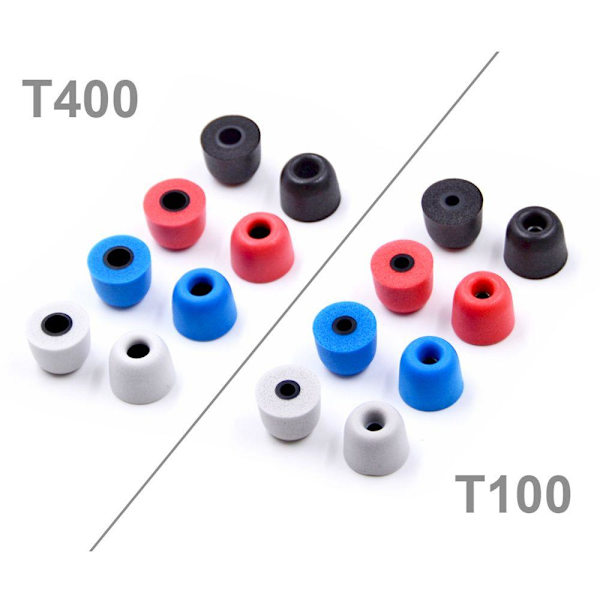 Erstatningsørespisser T100 T200 T300 T400 GRÅ T100 S1 PAR 1 PAR grey T100 S1 Pair-1 Pair
