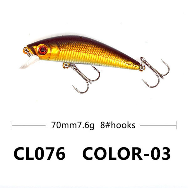 Minnow Fishing Lures Wobbler Jig Bait 3 3 3