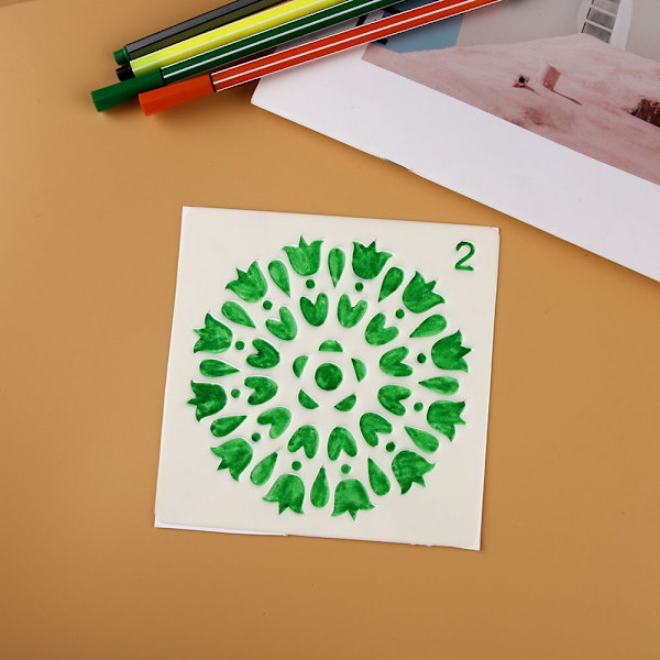 8st/ set Layering Stencils Scrapbooking Målarmall SET1 SET1