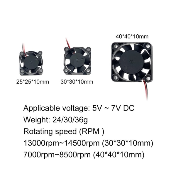 Lämpöä hajottavat jäähdytystuulettimet 40MM2PCS 2kpl 40mm2PCS