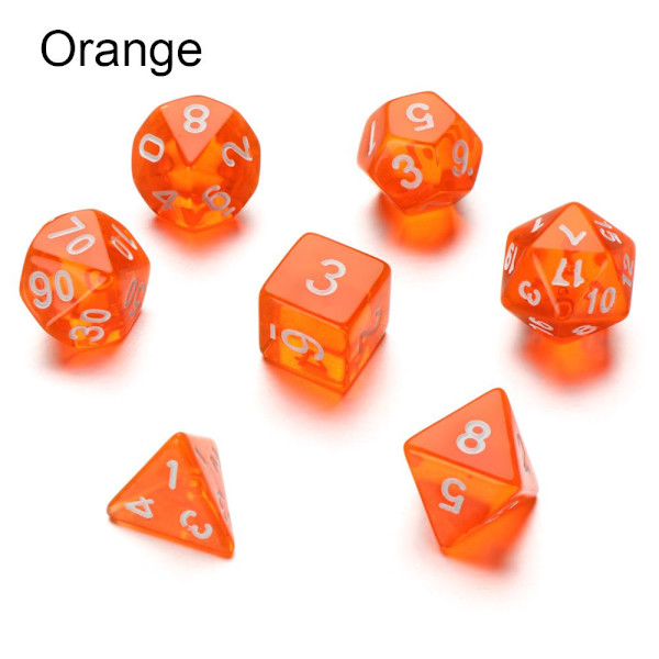 7st/ Set Tärningsset Set ORANGE orange