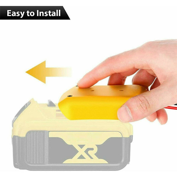 Akun liitin DIY-lähtösovitin MUSTA Black