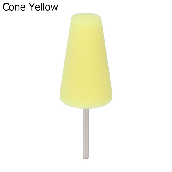 Bil Hjul Svamp Polerpude Nav Polsk KONGEL GUL Cone Yellow