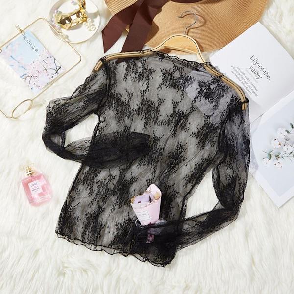 Mesh blusar Toppar Dam Toppar SVART 3 Black 3