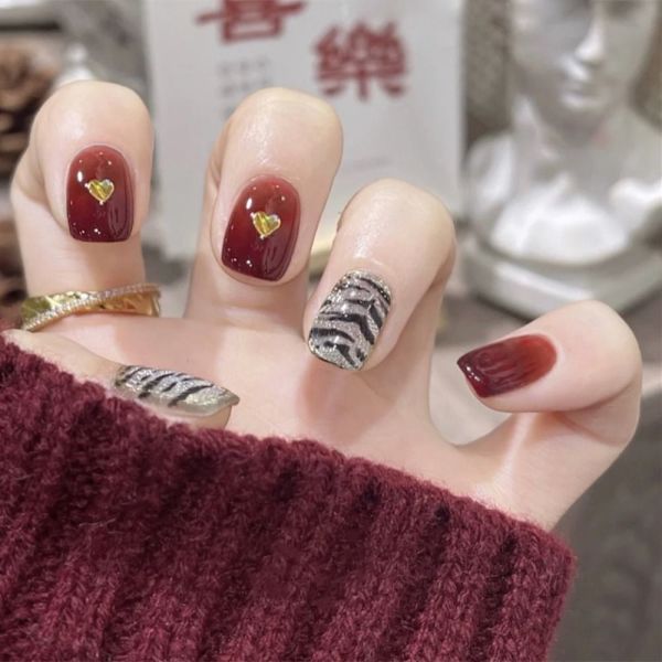 24st False Nails Short Square French Z-197
