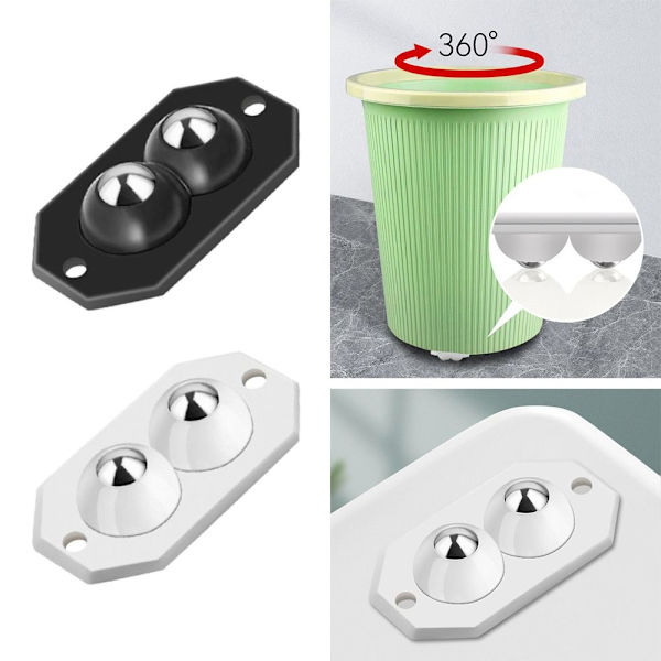8st/ set Förvaringslåda Hjul Möbelremskiva VIT white