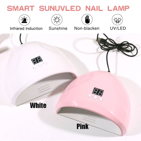 Nageltork UV LED Nagellampa RÖD red