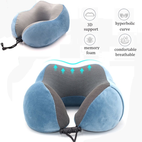 U-formede puder Memory Foam SORT black